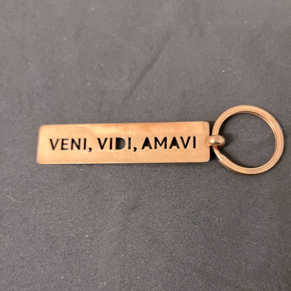 Veni, Vidi, Amavi Keychain “I Came, I Saw, I Loved”